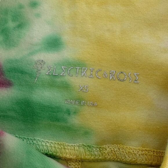 Electric & Rose Muti-Color Tie Dye High Rise Cotton Leggings - Picture 4 of 5